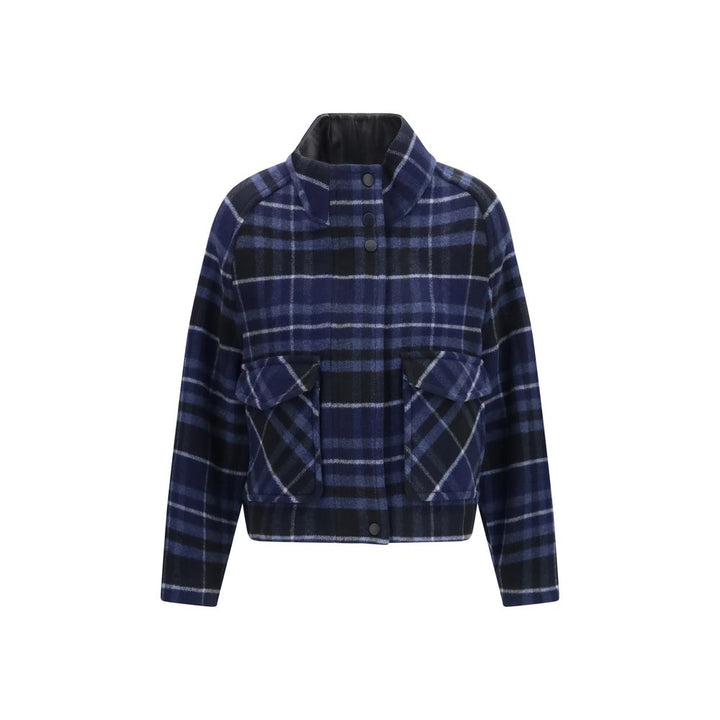 PINKO Blue Wool Oves Aries Shell Jacket
