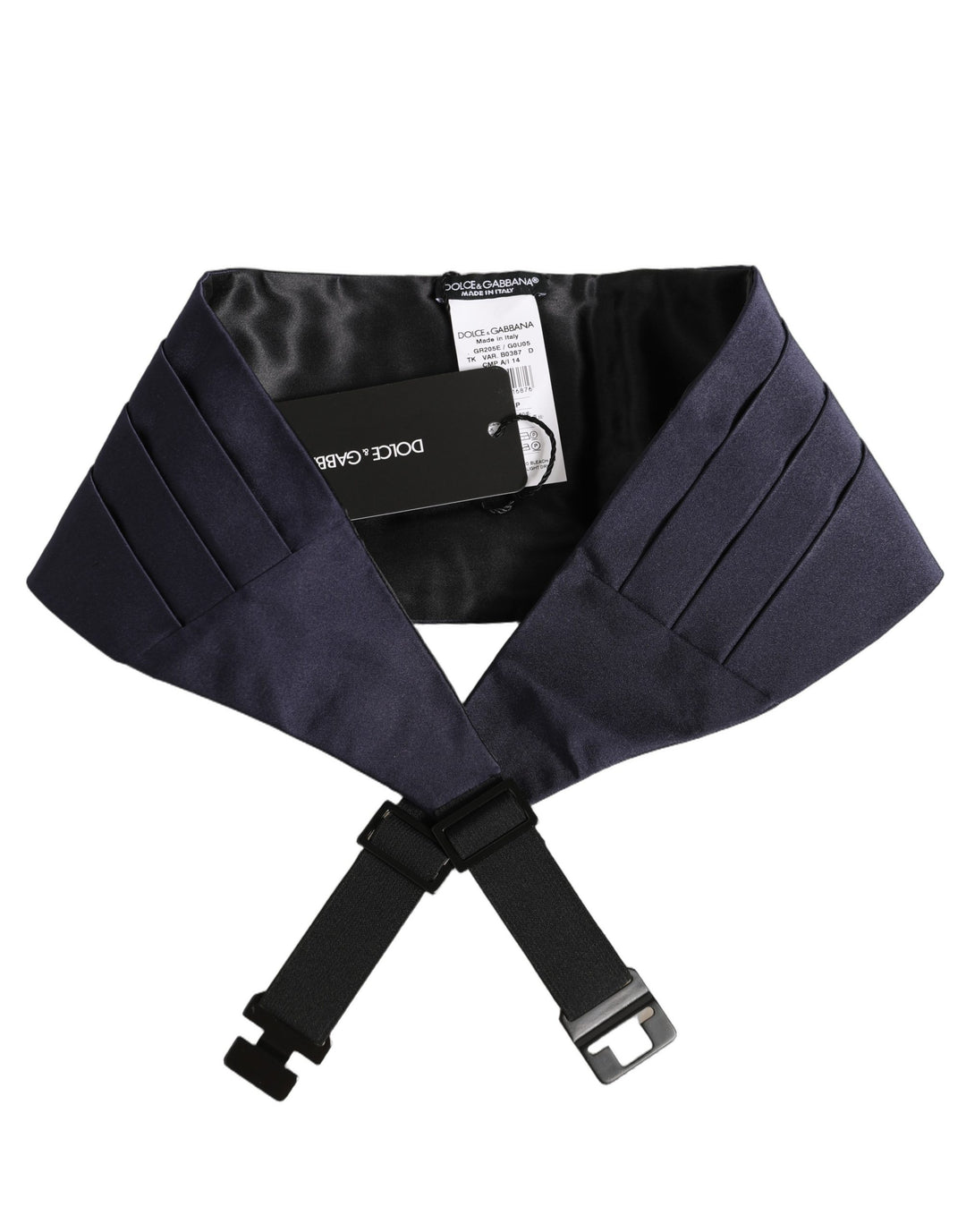 Dolce & Gabbana Dark Blue 100% Silk Belt Waist Cummerbund