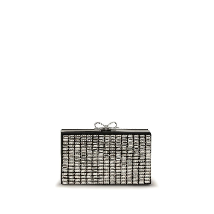 Self-Portrait Silver Glass Clutch Bag