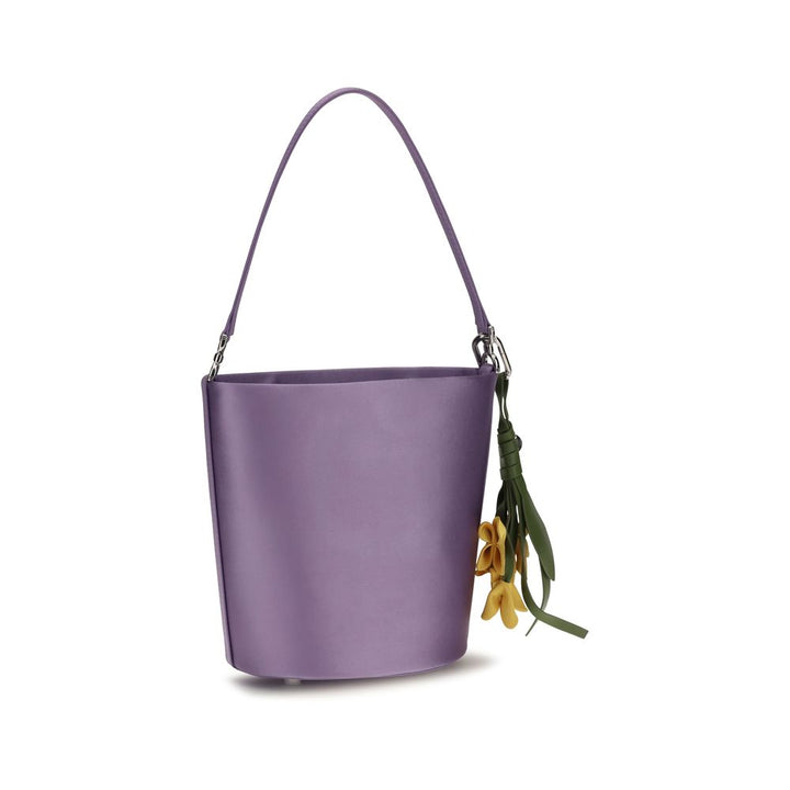 Self-Portrait Purple Polyester Backet Bag