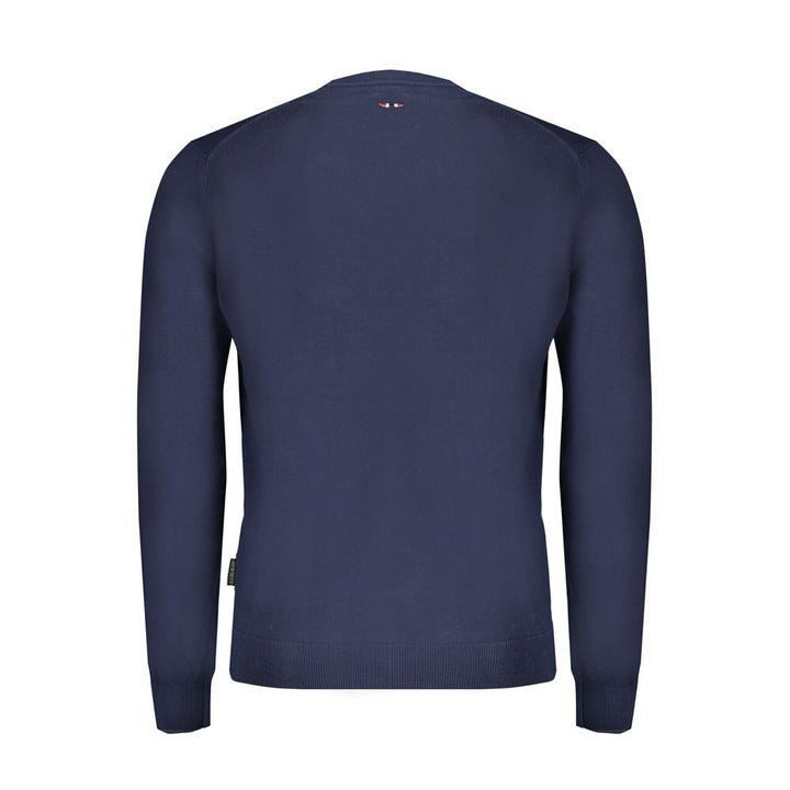 Napapijri Blue Cotton Men Sweater