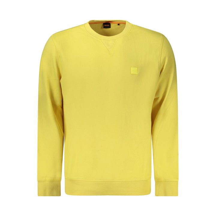 Hugo Boss Yellow Cotton Men's Sweatshirt