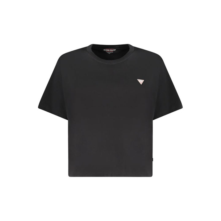 Guess Jeans Black Cotton Women T-Shirt