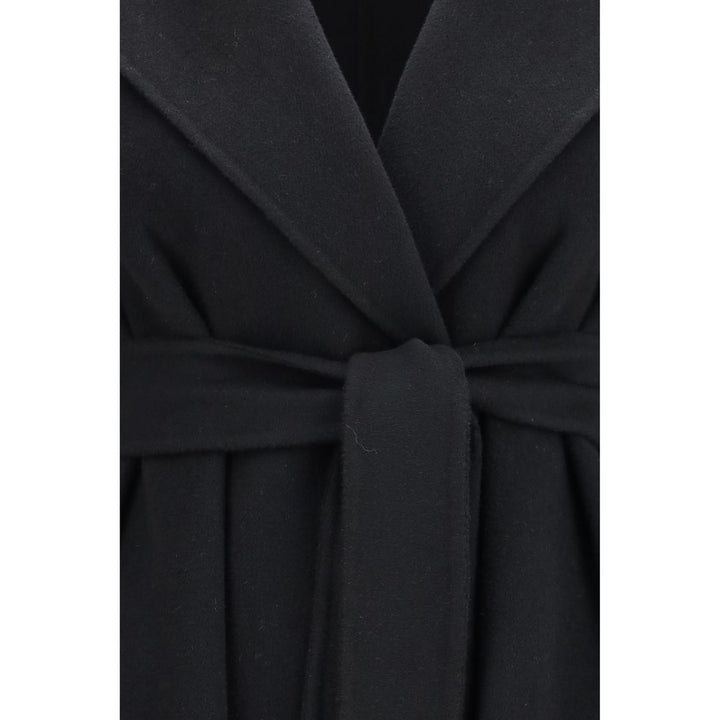 Max Mara Black Wool Oves Aries Coat