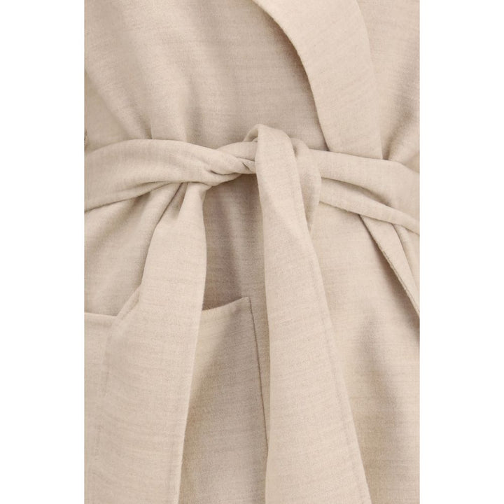 Fabiana Filippi Beige Wool Oves Aries Coat
