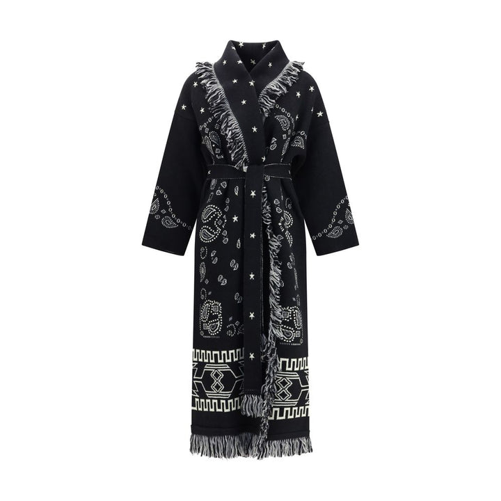 Alanui Black Wool Oves Aries Coat