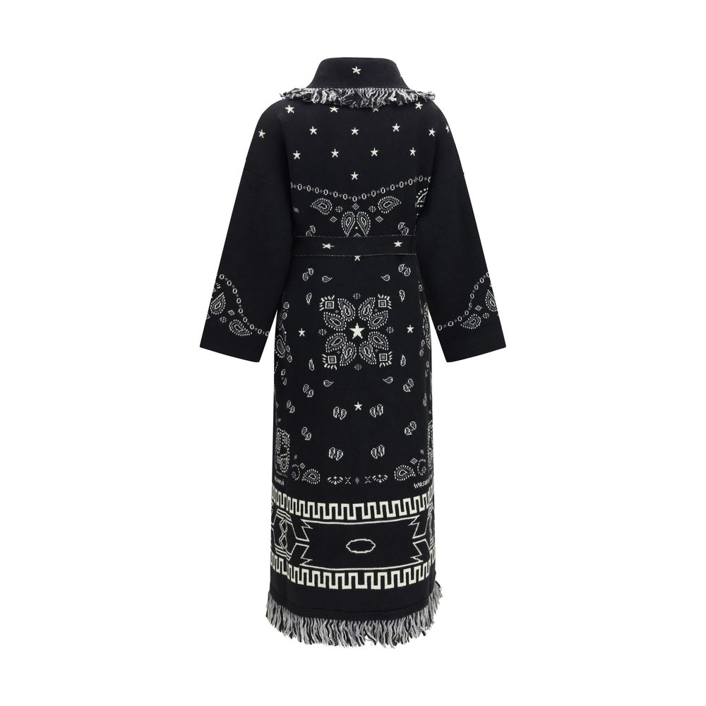 Alanui Black Wool Oves Aries Coat