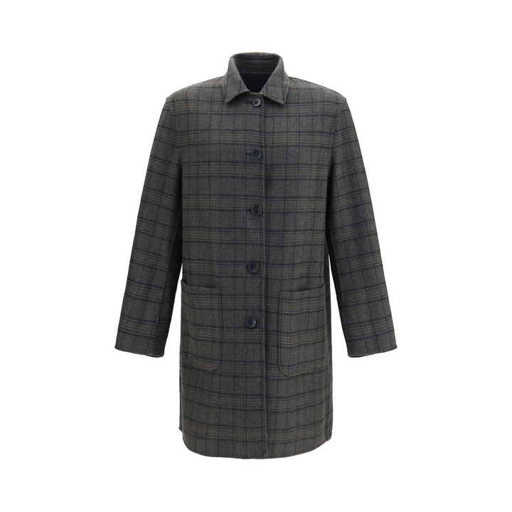 Etro Blue Wool Oves Aries Coat