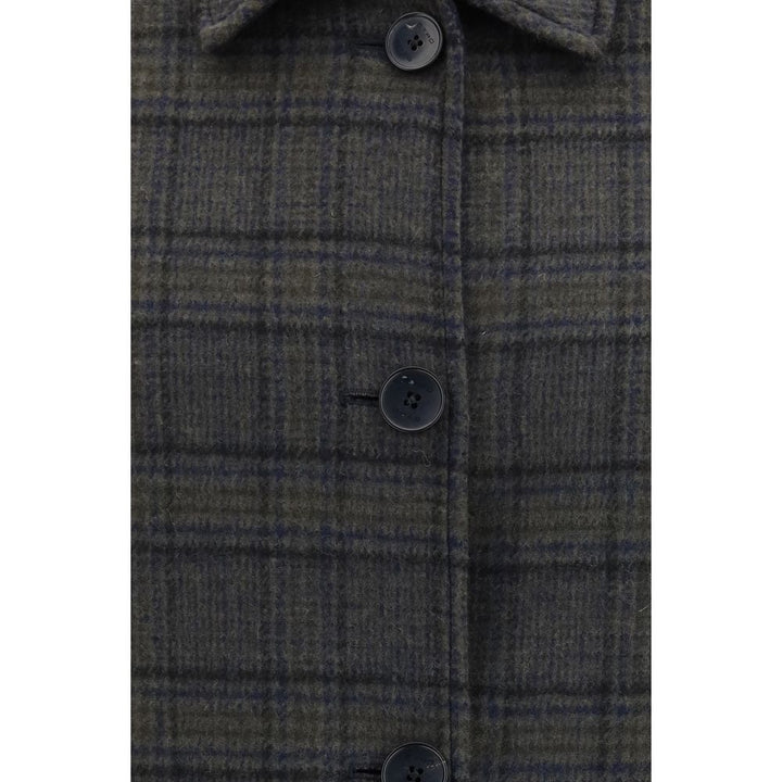 Etro Blue Wool Oves Aries Coat