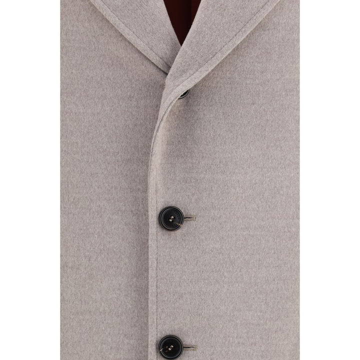 Brunello Cucinelli Beige Wool Oves Aries Coat