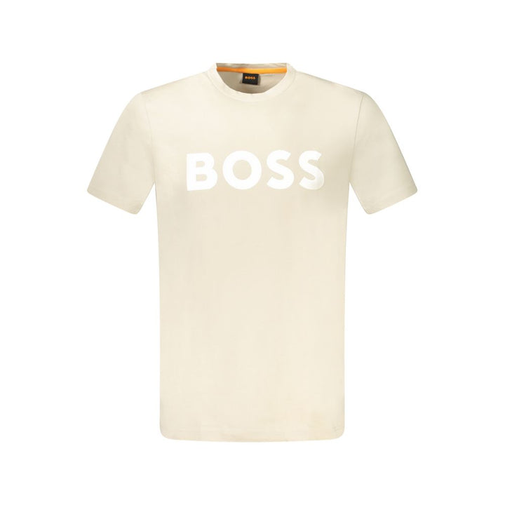 Hugo Boss Beige Cotton Men's T-Shirt