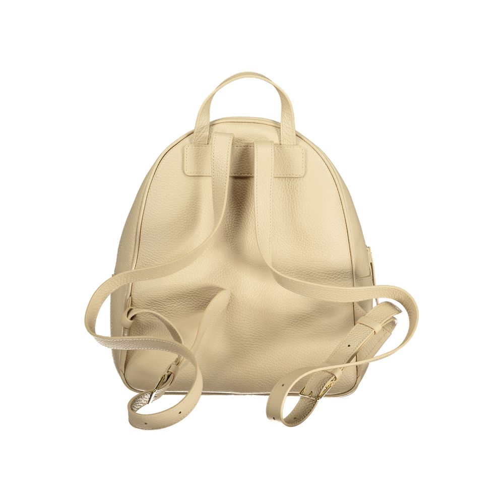 Coccinelle Beige Leather Womens Backpack