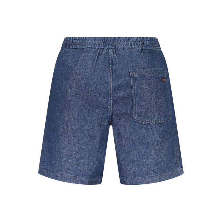 Hugo Boss Blue Cotton Bermuda Shorts