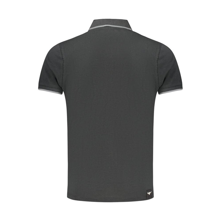 Accademia Militare Black Cotton Polo Shirt