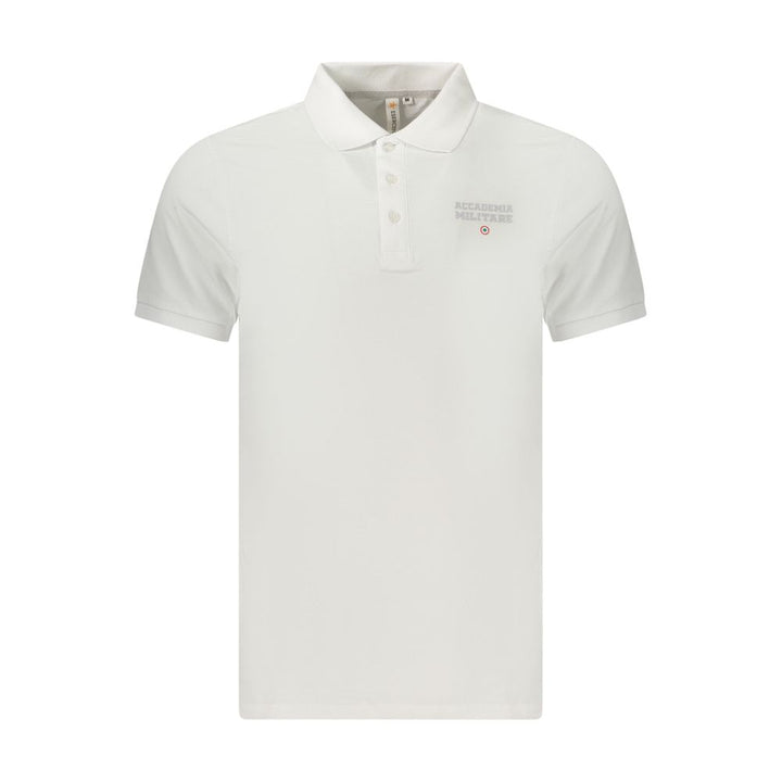 Accademia Militare White Cotton Polo Shirt