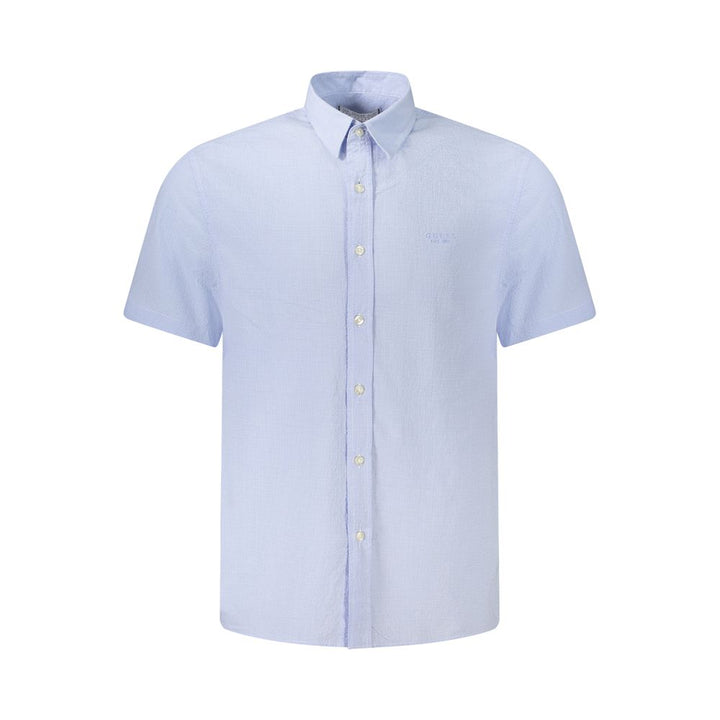 Guess Jeans Blue Cotton Shortsleeve Shirt