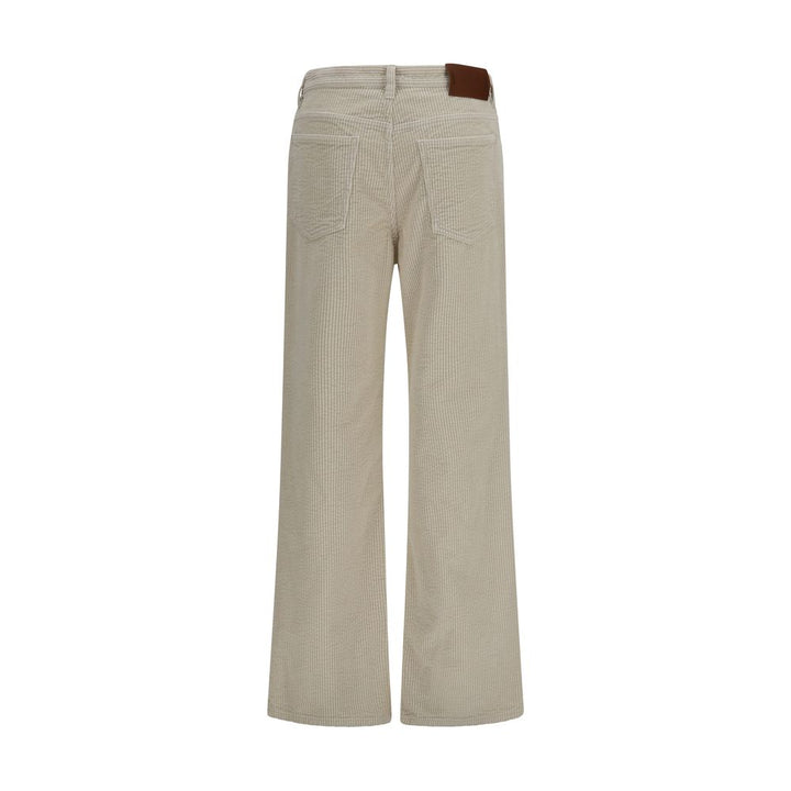 Marni Beige Cotton Flared Pants