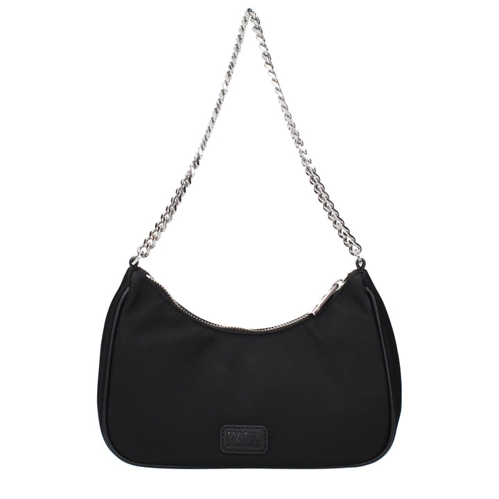 Karl Lagerfeld Black Fabric Shoulder Bag