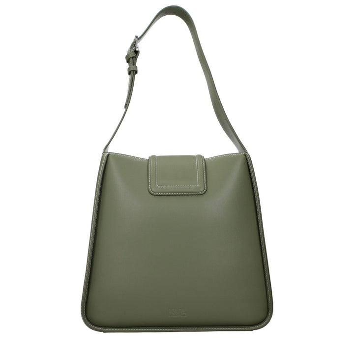 Karl Lagerfeld Green Leather Shoulder Bag