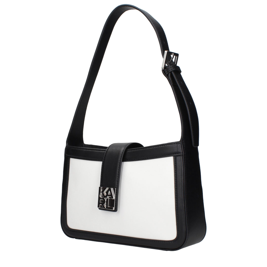 Karl Lagerfeld White Leather Shoulder Bag