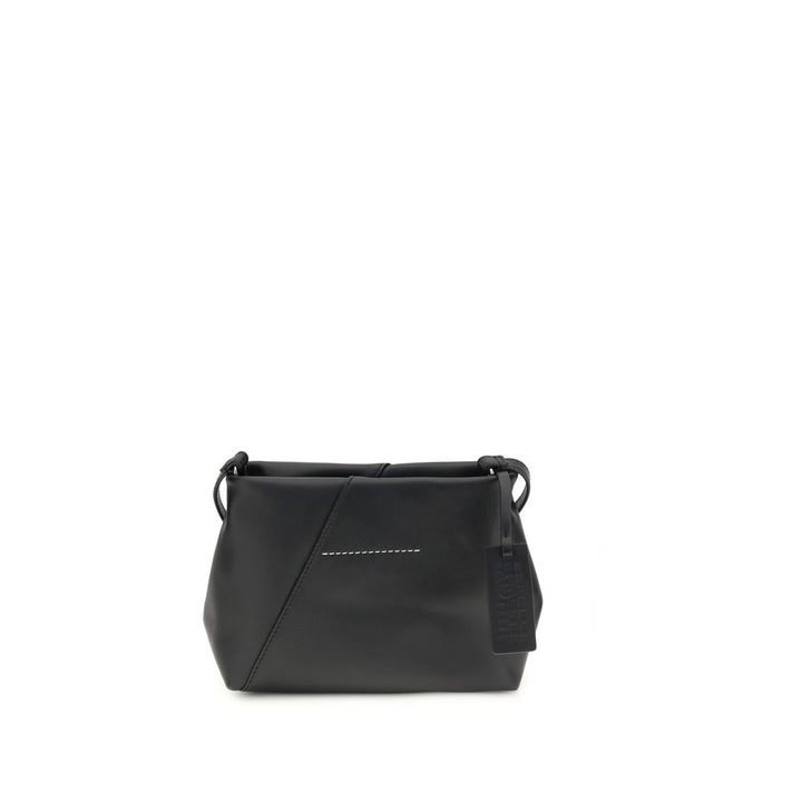 MM6 Black Calf Leather Bos Taurus Shoulder Bag