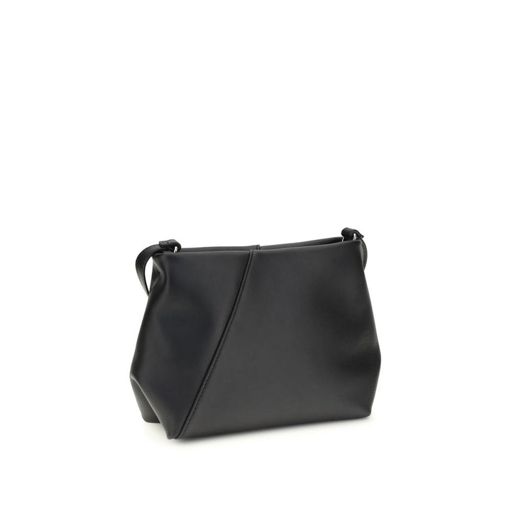 MM6 Black Calf Leather Bos Taurus Shoulder Bag