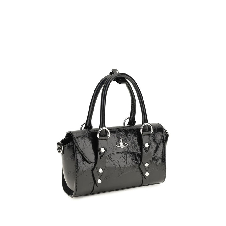 Vivienne Westwood Black Calf Leather Bos Taurus Shoulder Bag