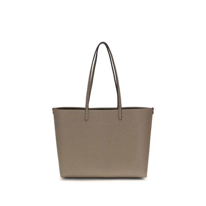 Fendi Beige Calf Leather Bos Taurus Shoulder Bag