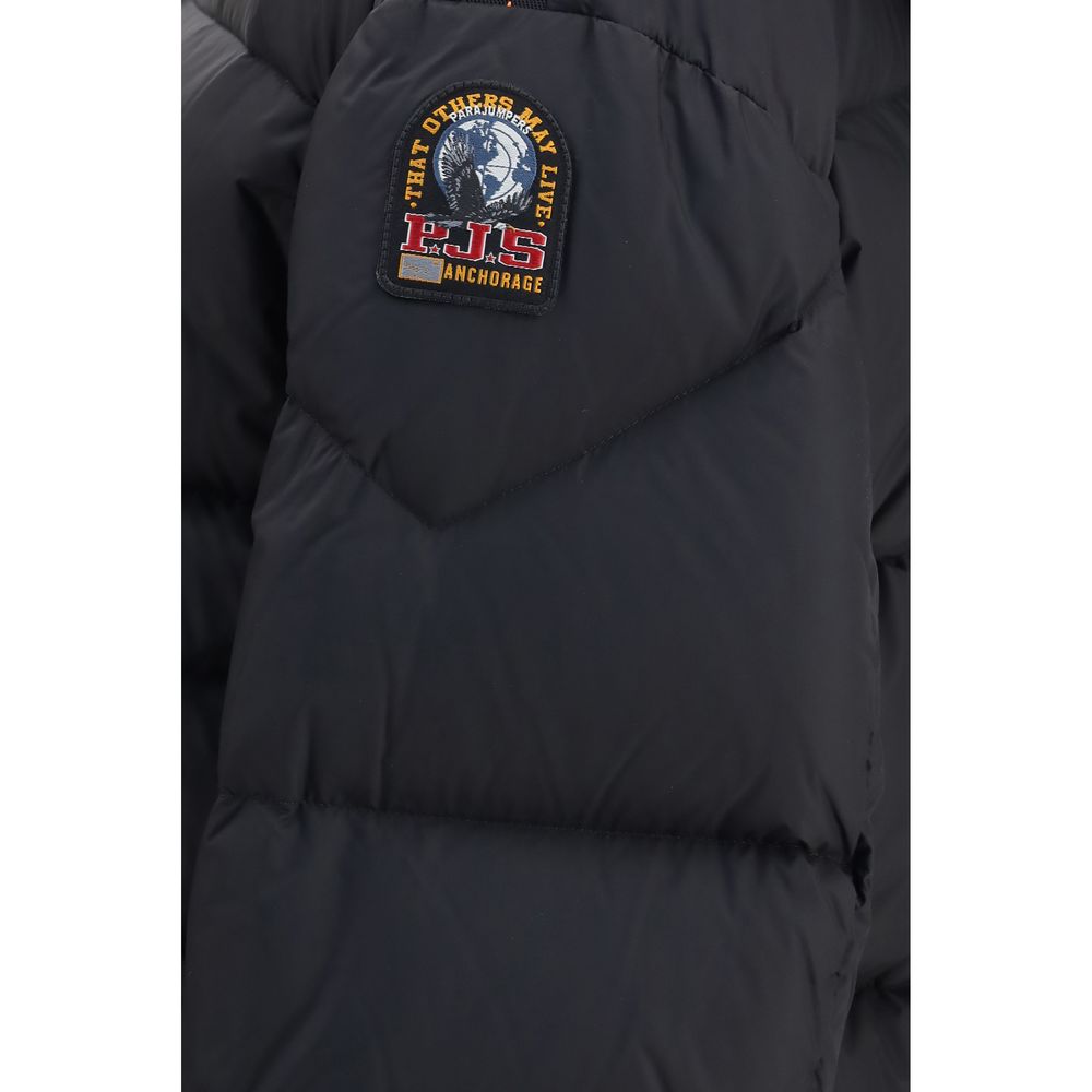 Parajumpers Black Goose Down Full-Length Jacket