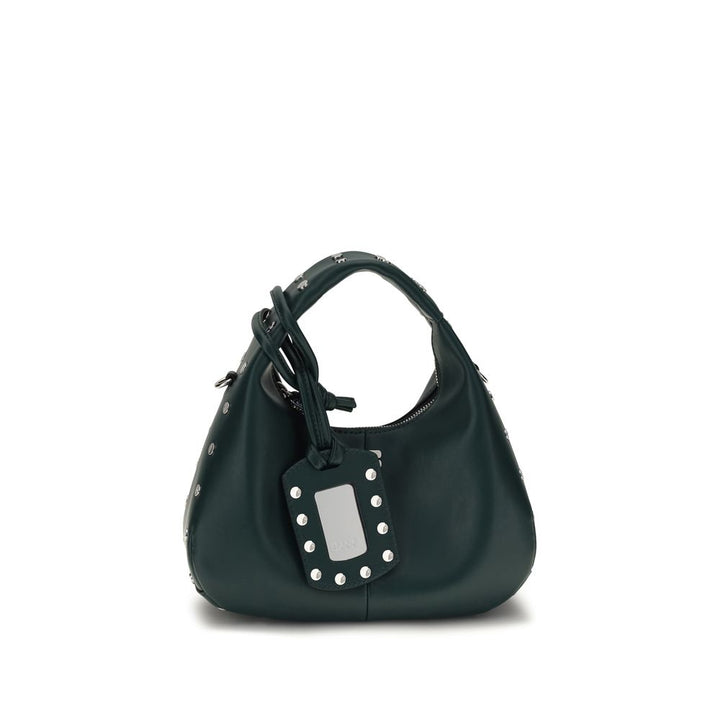 Ganni Bicolor Recycled Leather Shoulder Bag