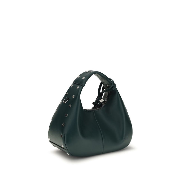 Ganni Bicolor Recycled Leather Shoulder Bag