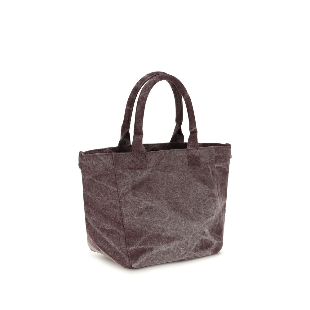 Ganni Bordeaux Cotton Shoulder Bag