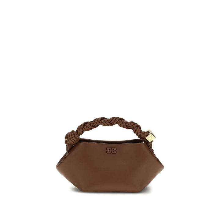 Ganni Brown Recycled Leather Shoulder Bag