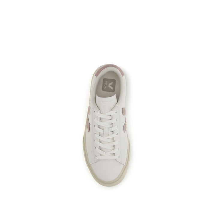 Veja White Calf Leather Bos Taurus Low Top Sneakers