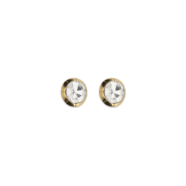 Alessandra Rich Gold Glass Earrings