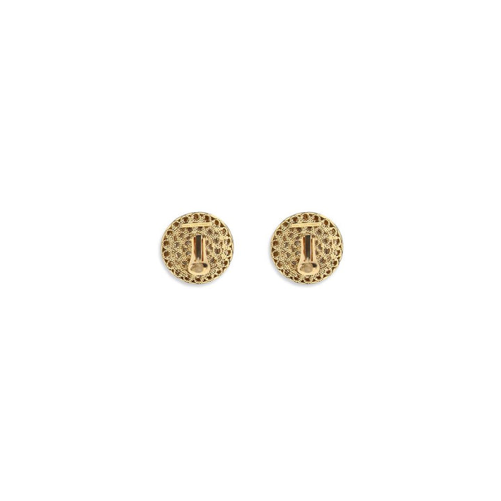 Alessandra Rich Gold Glass Earrings