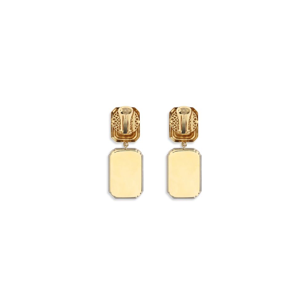 Alessandra Rich Gold Glass Earrings
