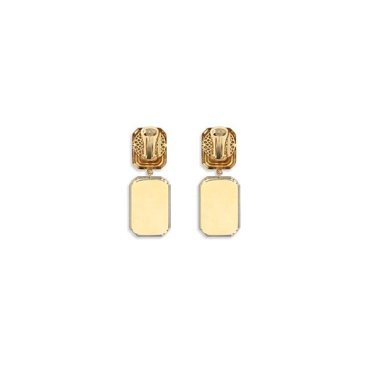 Alessandra Rich Gold Glass Earrings