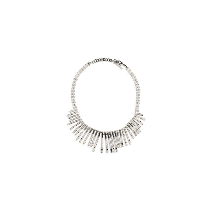 Alessandra Rich Silver Metal Necklace