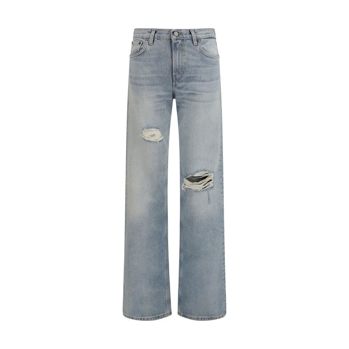 Haikure Blue Cotton Straight-Leg Jeans