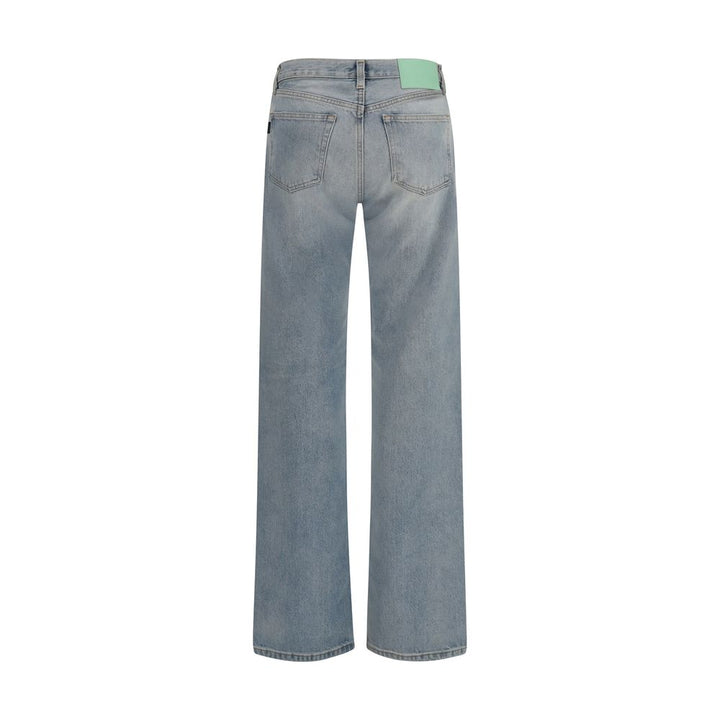 Haikure Blue Cotton Straight-Leg Jeans