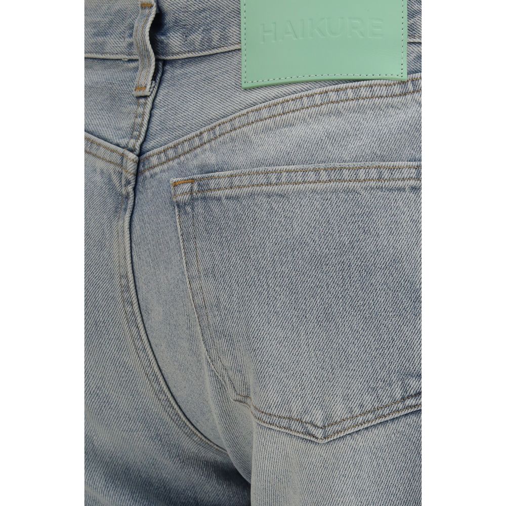 Haikure Blue Cotton Straight-Leg Jeans