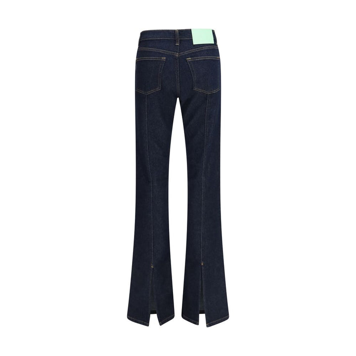 Haikure Blue Cotton Flared Jeans