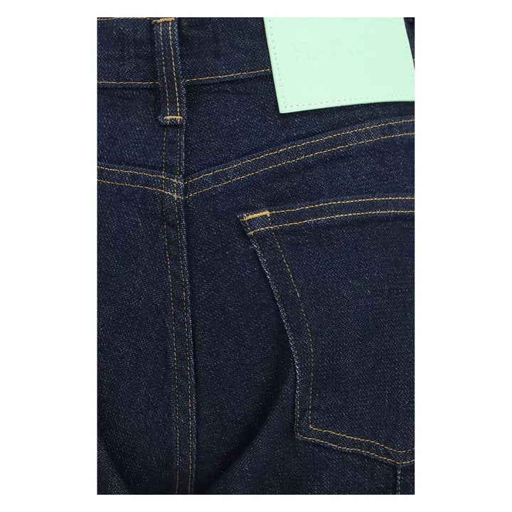 Haikure Blue Cotton Flared Jeans