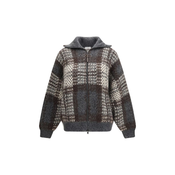 Brunello Cucinelli Gray Mohair Cardigan
