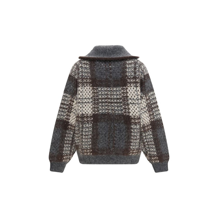 Brunello Cucinelli Gray Mohair Cardigan