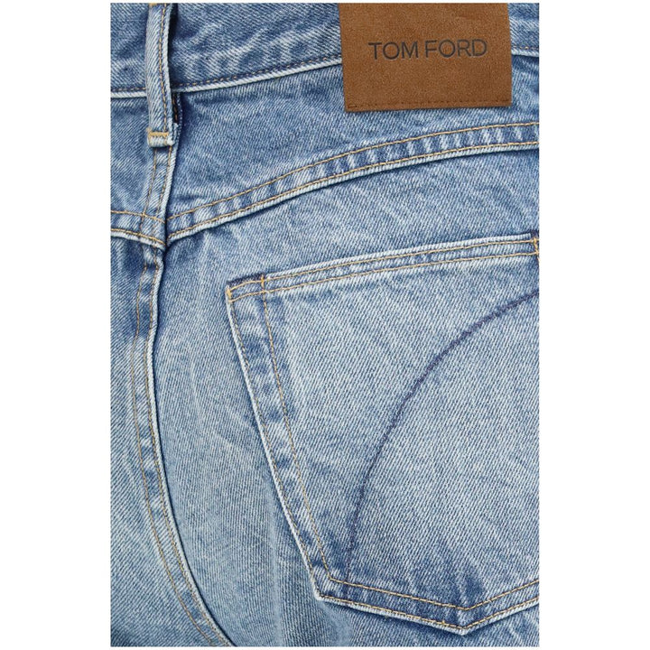 Tom Ford Blue Cotton Bootcut Jeans