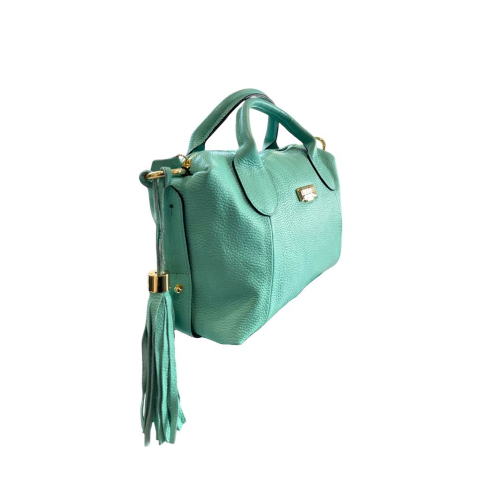 Baldinini Trend Turquoise Cowhide Handbag