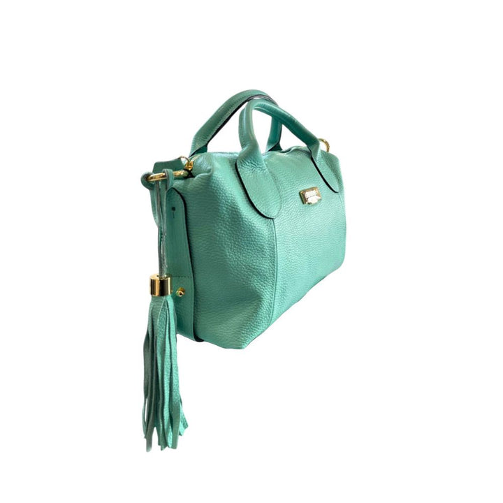 Baldinini Trend Turquoise Cowhide Handbag