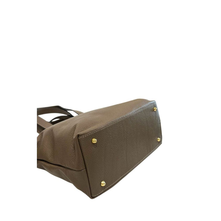 Baldinini Trend Beige Cowhide Handbag